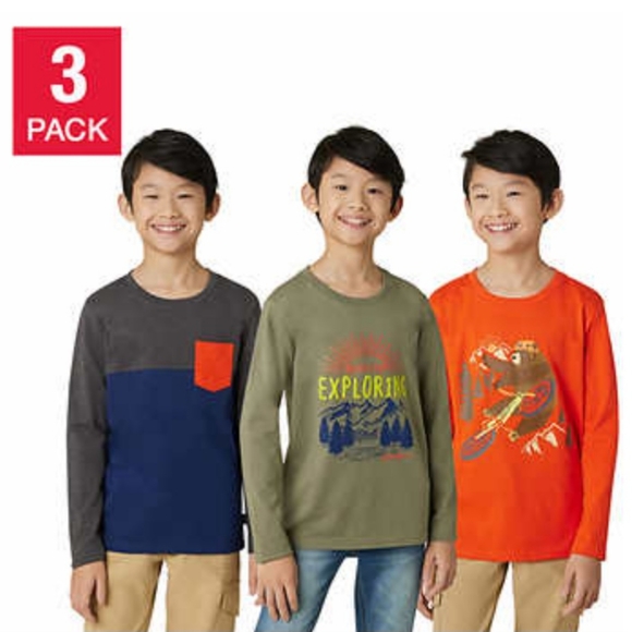 Eddie Bauer Kid's 3 pk Shirts S 7/8 - Picture 1 of 1